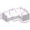 vidaXL 4 Piece Garden Lounge Set with Cushions Poly Rattan Black