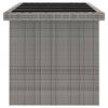 vidaXL 7 Piece Outdoor Dining Set with Cushions Poly Rattan Grey
