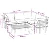 vidaXL 6 Piece Garden Lounge Set with Cushions Solid Wood Acacia