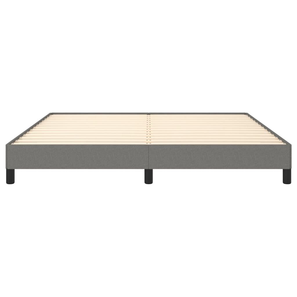 vidaXL Bed Frame without Mattress Dark Grey 183x203 cm King Fabric