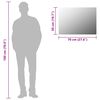 vidaXL Frameless Mirror 70x50 cm Glass