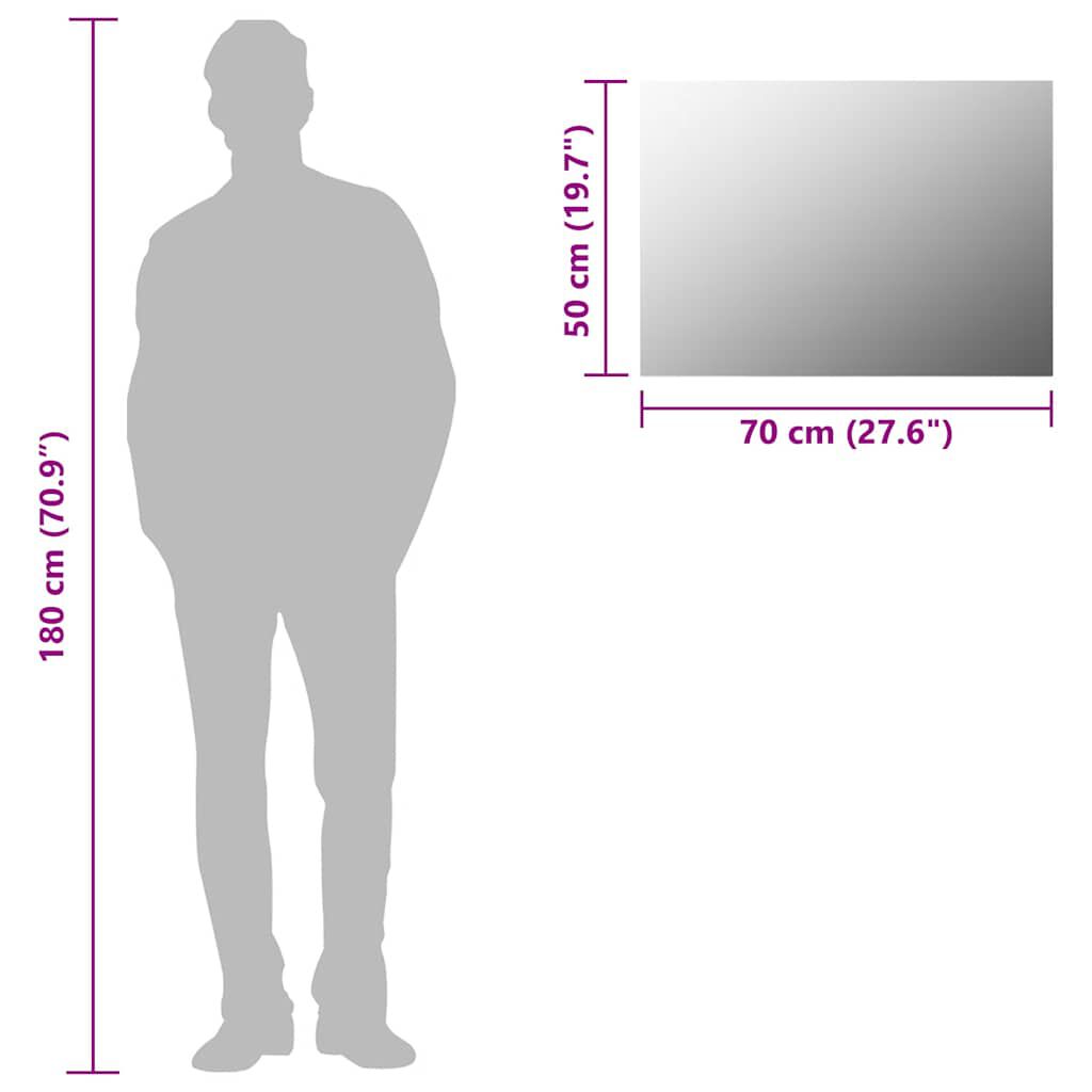 vidaXL Frameless Mirror 70x50 cm Glass