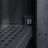 vidaXL Garden Storage Cabinet with 2 Shelves Black and Grey