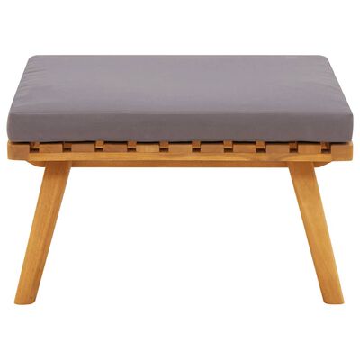 vidaXL Garden Footstool with Cushion 60x60x29 cm Solid Acacia Wood,  vidaXL Garden Footstool with Cushion 60x60x29 cm Solid Acacia Wood