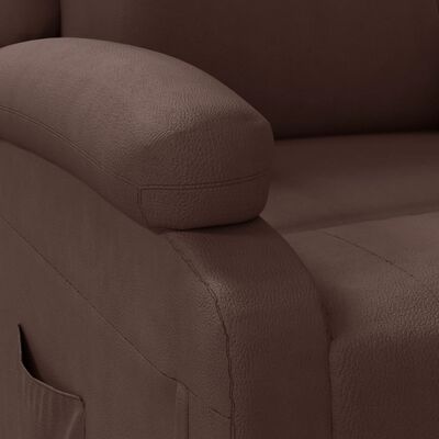 vidaXL Recliner Chair Brown Faux Leather