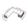 vidaXL 8 Piece Garden Lounge Set with Cushions Poly Rattan Dark Grey