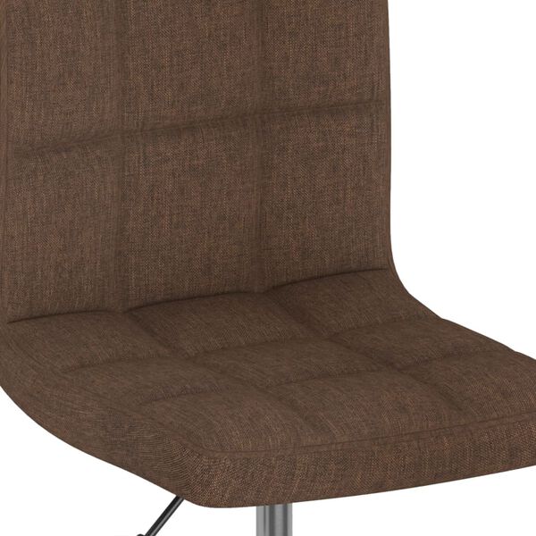 vidaXL Swivel Dining Chairs 2 pcs Brown Fabric