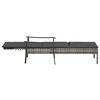 vidaXL Sun Lounger with Cushion Grey Poly Rattan