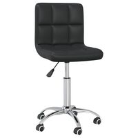 vidaXL Swivel Dining Chair Black Faux Leather, black vidaXL Swivel Dining Chair Black Faux Leather