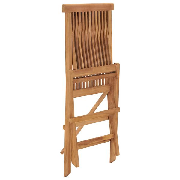 vidaXL Folding Garden Chairs 2 pcs Solid Teak Wood