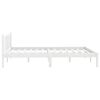vidaXL Bed Frame without Mattress White Solid Wood 140x200 cm