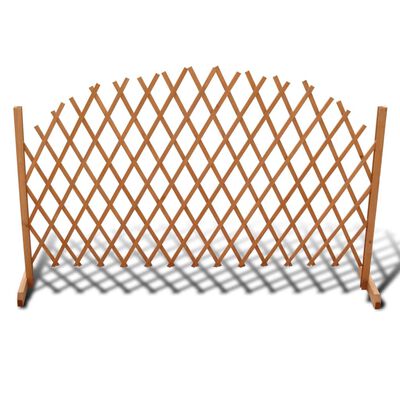 vidaXL Trellis Fence Solid Wood 180x100 cm, brown vidaXL Trellis Fence Solid Wood 180x100 cm