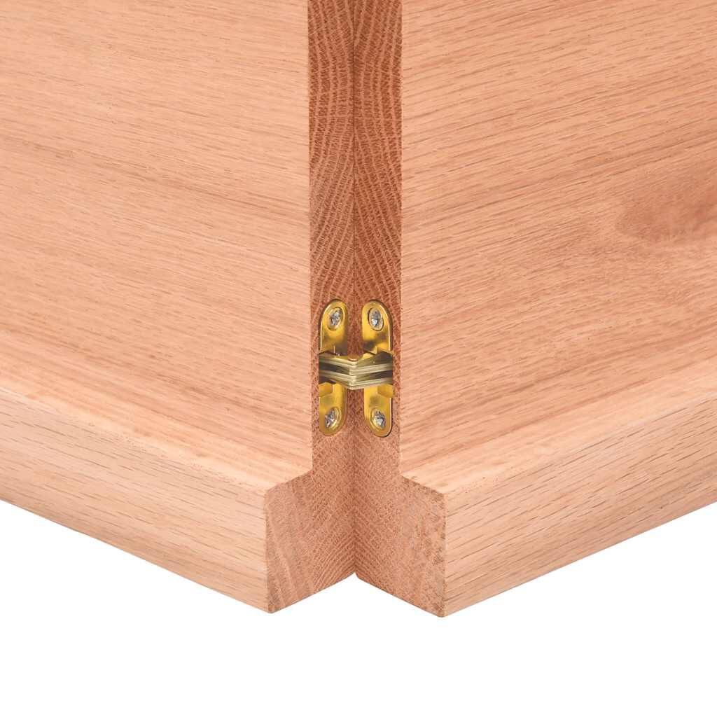vidaXL Table Top Light Brown 120x40x(2-4)cm Treated Solid Wood Live Edge