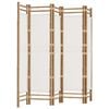 vidaXL Folding 5-Panel Room Divider 200 cm Bamboo and Canvas