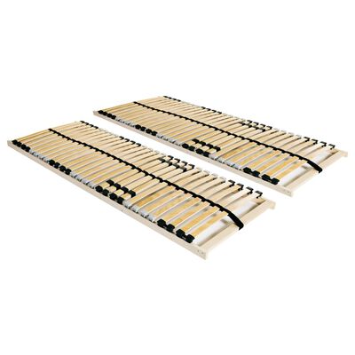 vidaXL Slatted Bed Bases without Mattress 2 pcs with 28 Slats 90x200 cm,  vidaXL Slatted Bed Bases without Mattress 2 pcs with 28 Slats 90x200 cm