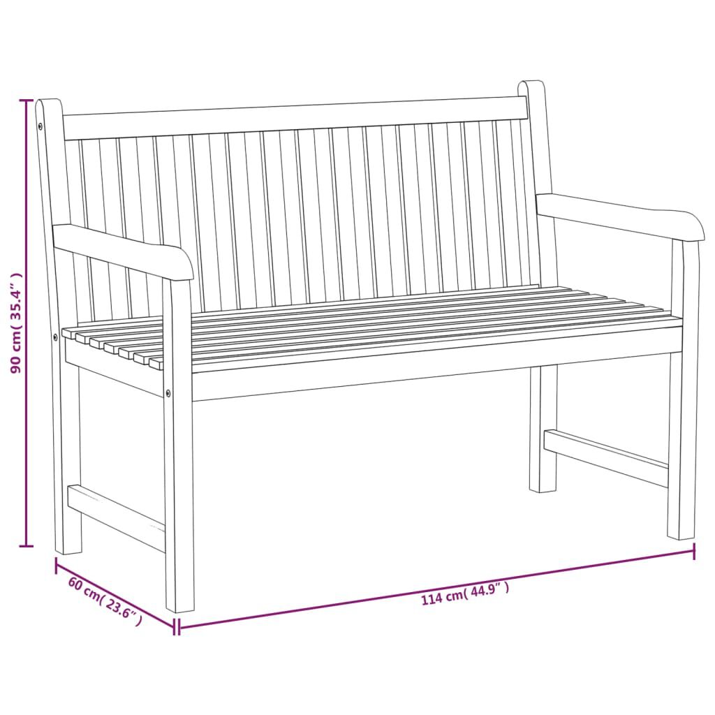 vidaXL 4 Piece Garden Dining Set Solid Wood Teak