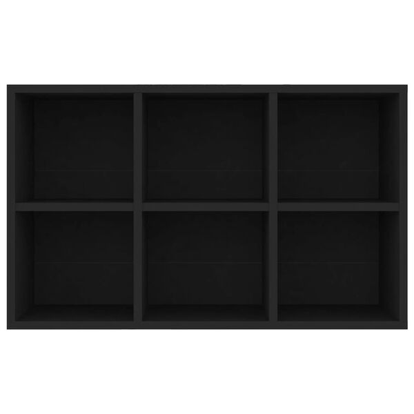 vidaXL Book Cabinet/Sideboard Black 66x30x98 cm Engineered Wood