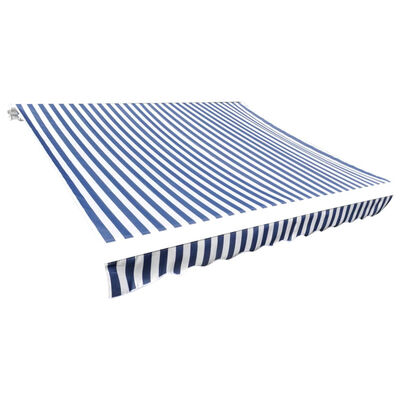 vidaXL Awning Top Sunshade Canvas Blue & White 350x250 cm, blue and white vidaXL Awning Top Sunshade Canvas Blue & White 350x250 cm