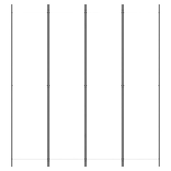 vidaXL 4-Panel Room Divider White 200x220 cm Fabric