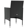 vidaXL 8 Piece Garden Lounge Set with Cushions Poly Rattan Black