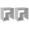 vidaXL Bed Cabinets 2 pcs Concrete Grey 40x30x40 cm Engineered Wood