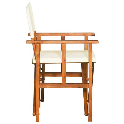 vidaXL Director's Chairs 2 pcs Solid Acacia Wood, cream vidaXL Director's Chairs 2 pcs Solid Acacia Wood