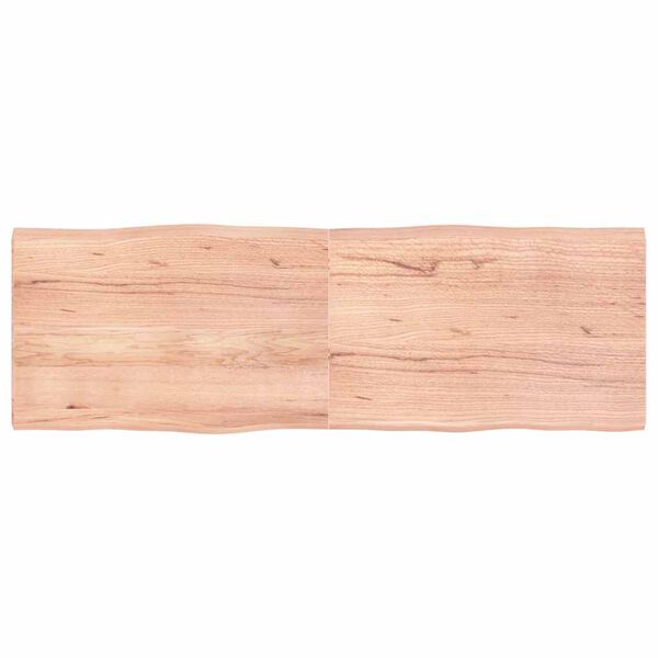 vidaXL Table Top Light Brown 180x60x(2-4)cm Treated Solid Wood Live Edge