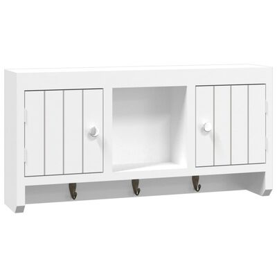 vidaXL Key Cabinet White 40x8.5x20 cm Engineered Wood&Steel,  vidaXL Key Cabinet White 40x8.5x20 cm Engineered Wood&Steel