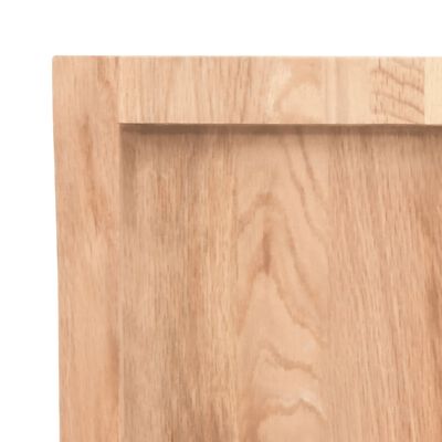 vidaXL Bathroom Countertop Light Brown 80x30x(2-4) cm Treated Solid Wood