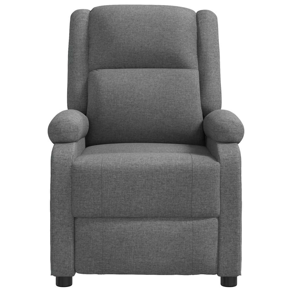 vidaXL Recliner Chair Dark Grey Fabric