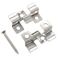 vidaXL 100 pcs Decking Clips with 200 Screws Stainless Steel,  vidaXL 100 pcs Decking Clips with 200 Screws Stainless Steel