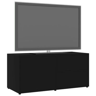 vidaXL TV Cabinet Black 80x34x36 cm Engineered Wood, black vidaXL TV Cabinet Black 80x34x36 cm Engineered Wood