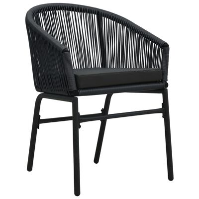 vidaXL 9 Piece Garden Dining Set Black, black vidaXL 9 Piece Garden Dining Set Black