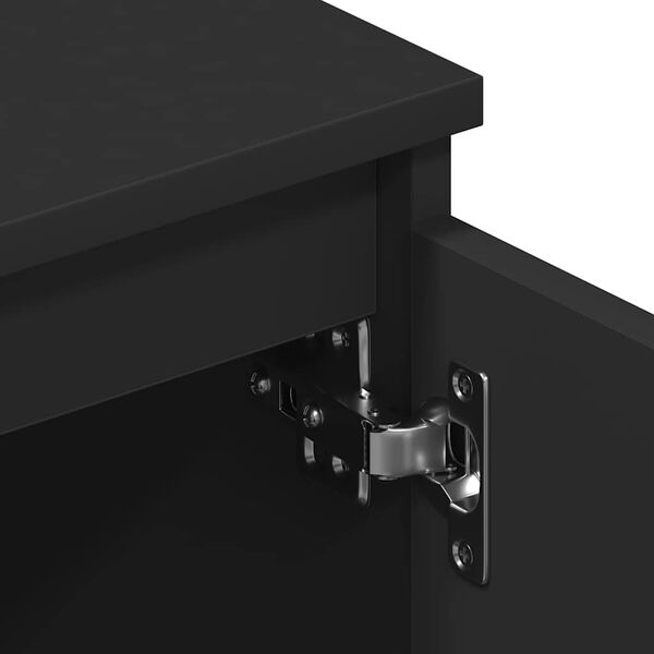 vidaXL TV Cabinet Black 140x40x35.5 cm Engineered Wood