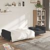 vidaXL 2-Seater Sofa Bed with Two Pillows Dark Grey Fabric