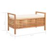 vidaXL Storage Bench 93x49x49 cm Solid Walnut Wood