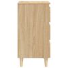vidaXL Bed Cabinets & Solid Wood Legs 2 pcs Sonoma Oak 40x35x69 cm