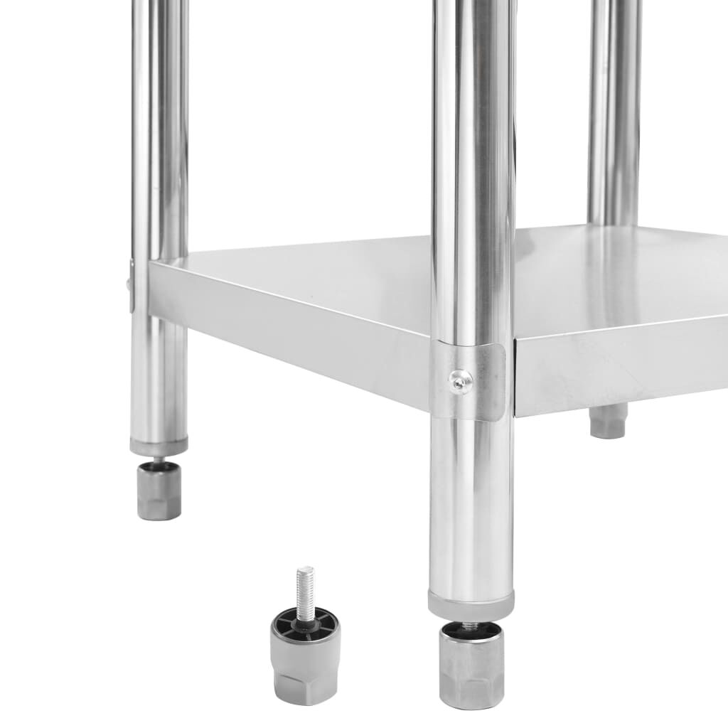 vidaXL Kitchen Work Table 100x60x85 cm Stainless Steel