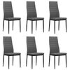 vidaXL Dining Chairs 6 pcs Light Grey Fabric
