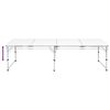Foldable Camping Table Height Adjustable Aluminium 240 x 60 cm