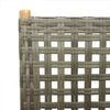 vidaXL Reclining Garden Chairs 4 pcs Grey Poly Rattan and Solid Wood