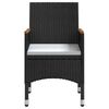 vidaXL 9 Piece Garden Dining Set with Cushions Black
