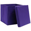 vidaXL Storage Boxes with Covers 10 pcs 28x28x28 cm Purple