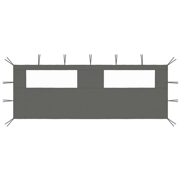 vidaXL Gazebo Sidewall with Windows 6x2 m Anthracite