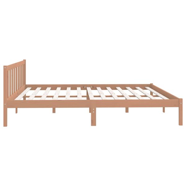 vidaXL Bed Frame without Mattress Honey Brown Solid Wood Super King Size