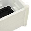 vidaXL Garden Planter with Trellis 43x43x142 cm PP White