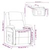 vidaXL Recliner Chair Cream Fabric
