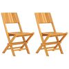 vidaXL Folding Chairs 2 pcs 47x61x90 cm Solid Wood Teak