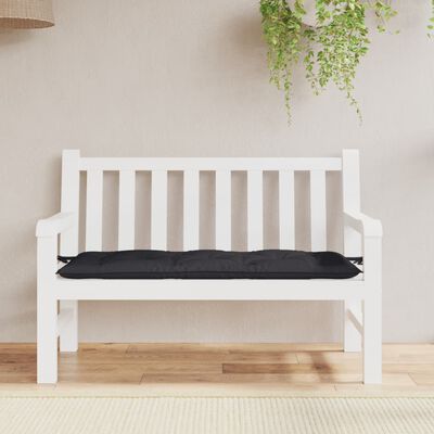 vidaXL Garden Bench Cushion Black 120x50x7 cm Oxford Fabric, black vidaXL Garden Bench Cushion Black 120x50x7 cm Oxford Fabric