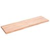 vidaXL Table Top Light Brown 140x40x(2-4) cm Treated Solid Wood Oak